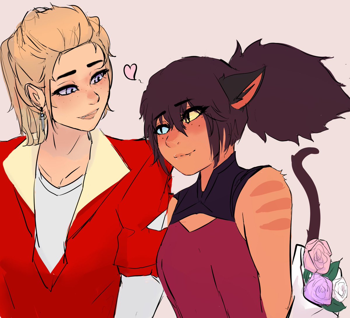 catra with flowers ❤️❤️ been drawing some more catra stuff and hoping to share soon ^-^