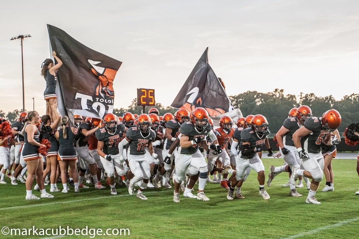 TCHSTorosFB's tweet photo. First game of the season in the books! Great team effort and win over Paxon 24-0 in the Kickoff Classic! 🤘🏼#hornsup @coachk_mike @CoachSkip10 @coachturpen @Sieto61 @SmeltzerKarl https://t.co/Puop2H72V5