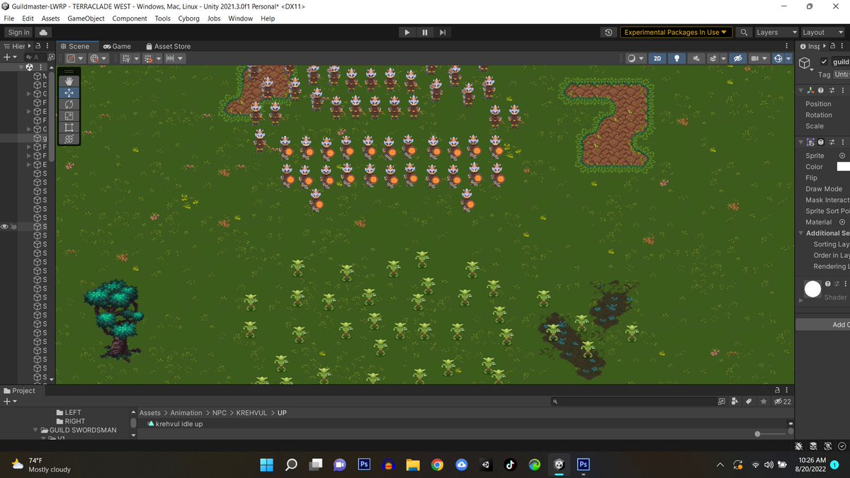 guildmaster2017's tweet photo. @HeartsFrail Making a retro style RPG with large scale battles, open world exploration, diseases, fishing, crafting, several random world events, looting, and more! https://t.co/89Zlw7gmoM