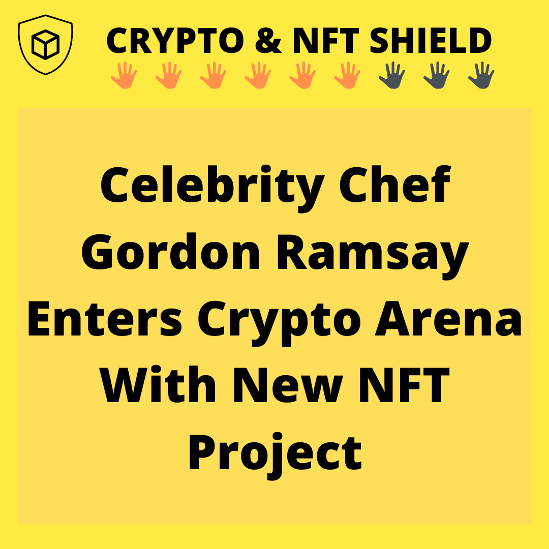 Celebrity Chef Gordon Ramsay Enters Crypto Arena With New NFT Project

#crypto #nft #news #altcoins #meta #cryptoinvestor #prediction #viral #millionaire #ripple #money #rare #web3 #art #invest #money #trending #art #ethereum #nfts #opensea #creator #billionaire #Million https://t.co/Y3TVvtyLOh