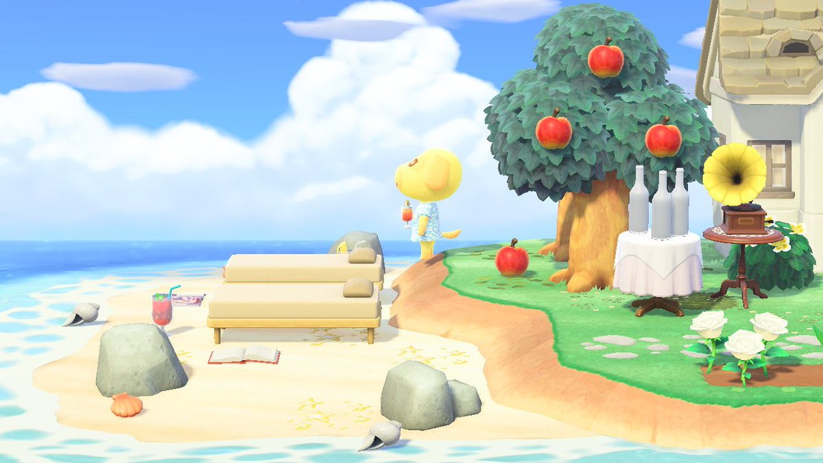 PrideAndFiction's tweet photo. I've been getting back into animal crossing recently, and did I spent too much time designing Goldie a mini Cardew House/Island from ASPG in Happy Home Designer? Yes, yes I did and I'm slightly obsessed ✨️ https://t.co/zFVVzmU6r8