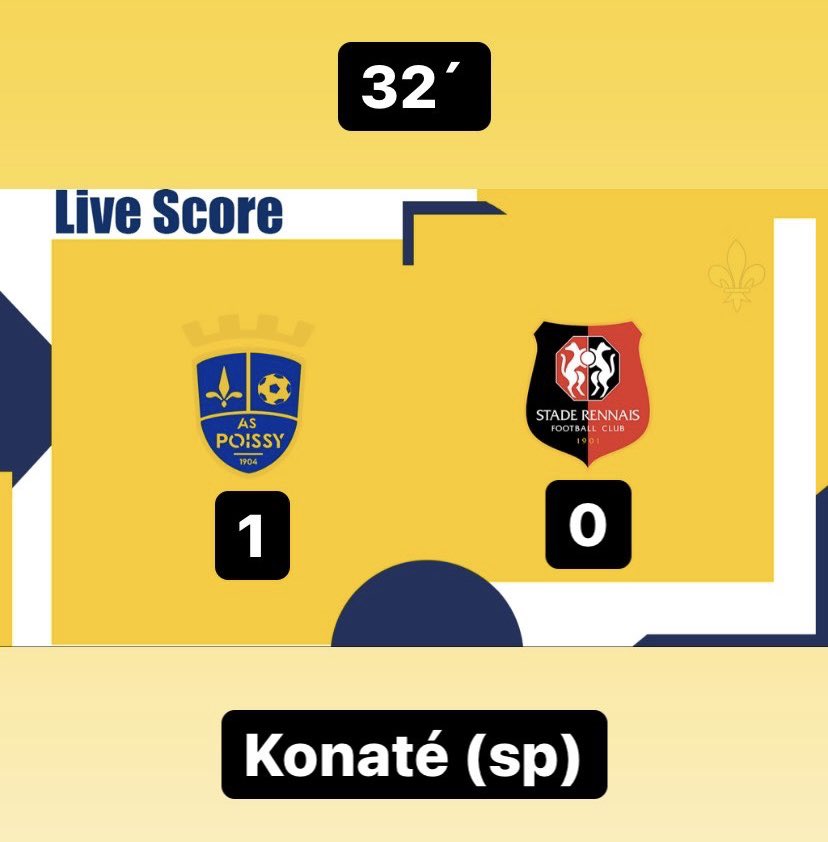 ⌚️32’ BUUUUTT pour <a href="/AsPoissyFoot/">AS Poissy Football</a> ! (1-0) 

Konaté transforme le penalty qu’il a lui même obtenu 🔥