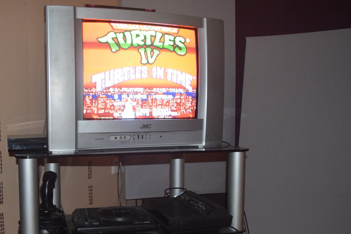 xside's tweet photo. Technically - I am working.  #TMNT #SNES #CRT #Atari #Sega #Nintendo. https://t.co/2XKtU9GMs0