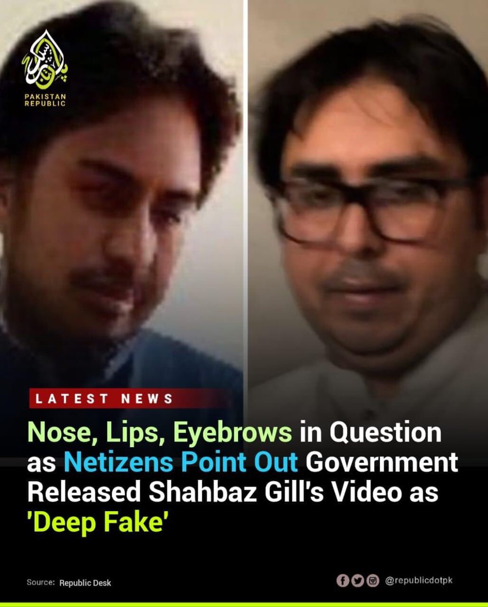 sham__Aly's tweet photo. Apparently and majority is of the opinion that the pictures and videos of Dr. Gill released by the government are either fake or edited with deep fake video technology, pointed out PTI's Senator Aon Abbas

#pakistanrepublic
 #Amir https://t.co/3ecFKrbteh
