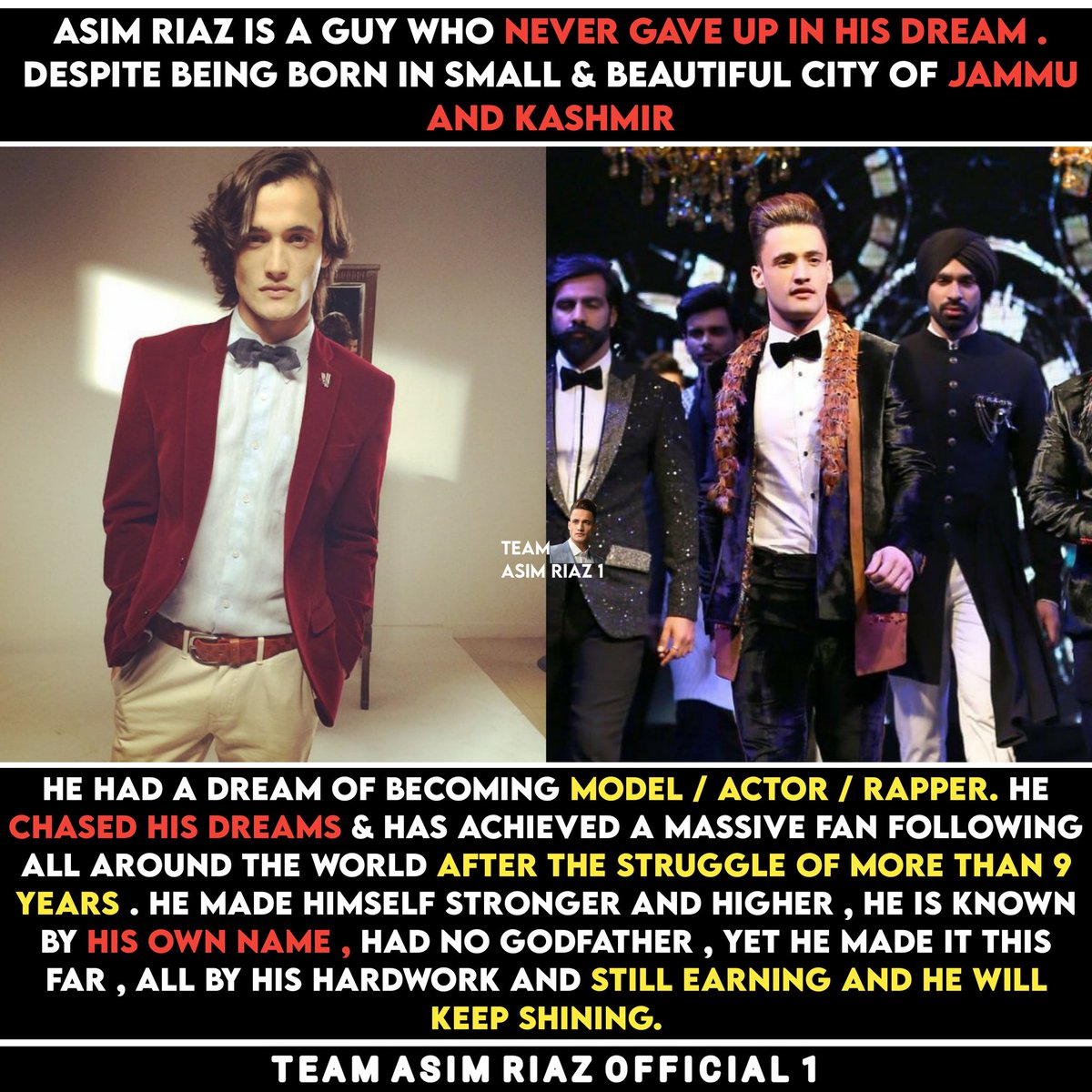 IamAsimRiaz1's tweet photo. Think twice before talking some s#!t against #AsimRiaz , it takes alot of hardwork , consistency , self believe , never give up attitude etc ... to be in the place ... @imrealasim is in today . before you judge someone walk a mile in his shoes β€οΈβ¨ https://t.co/qbSmby1z5h