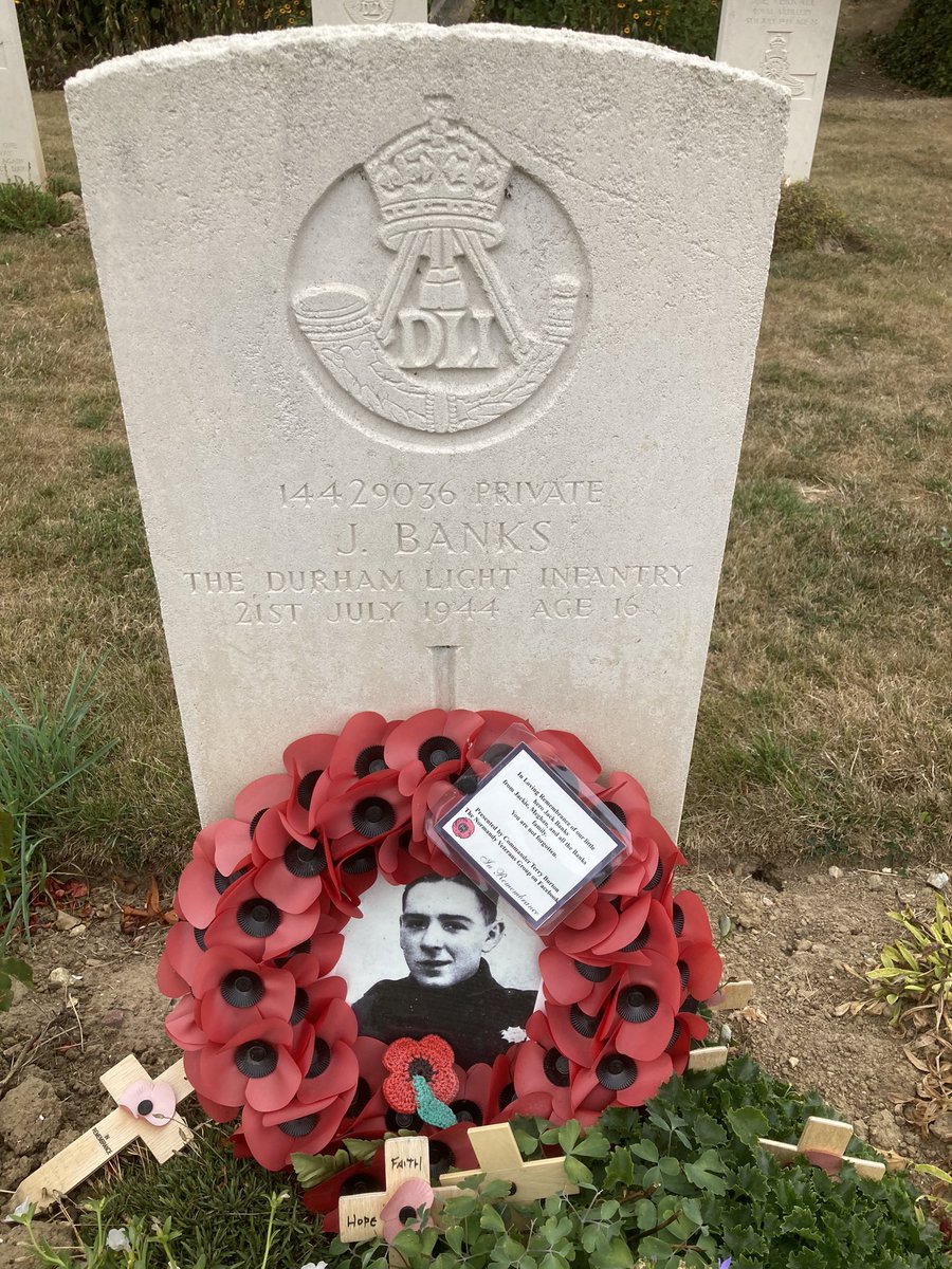 Phil Henton (@philhenton) on Twitter photo Visited Jerusalem <a href="/CWGC/">Commonwealth War Graves</a> Cemetery this anoon. Only 47 graves there but they include the youngest British soldier to die in WW2, Private J. Banks, who was just 16 when he was killed on 21st July 1944. Visited Jerusalem <a href="/CWGC/">Commonwealth War Graves</a> Cemetery this anoon. Only 47 graves there but they include the youngest British soldier to die in WW2, Private J. Banks, who was just 16 when he was killed on 21st July 1944.
