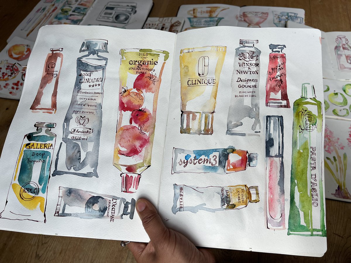 I’ve actually lost count in my sketchbook numbering system as I’m simultaneously using 3 right now 😅