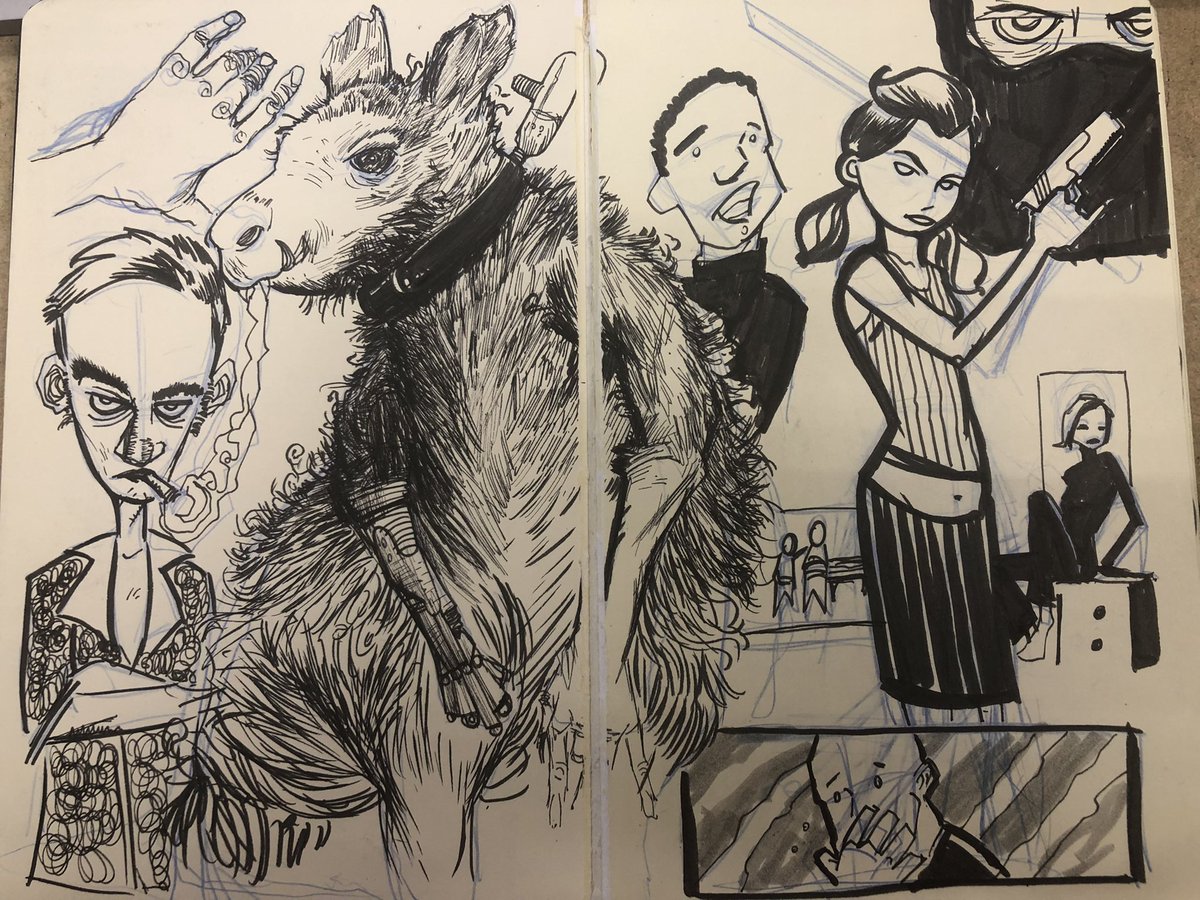Sketchbook pages from about 20'yrs ago…wish I was still this loose and brushy