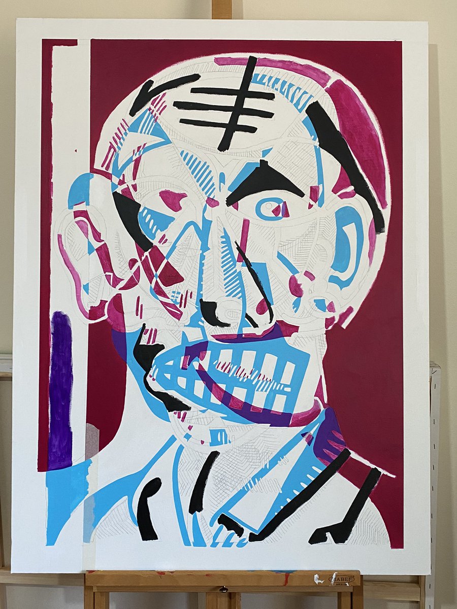 MWilkoArtist's tweet photo. Work in progress #painting for the upcoming #shoplith marketplace. @TokenLITH combining physical art with #NFTs https://t.co/Wh2fBngFR0