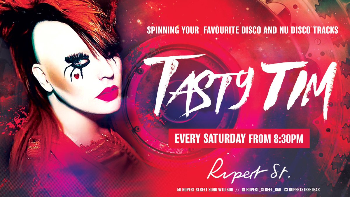 Every Saturday <a href="/djtastytim/">tim southgate</a> will be at Rupert St from 20:30-Close,  #gaybar #gay #instagay #lesbian #bisexual #trans #queer #london #clubkid #drag #ilovesoho #queernightlife #soho #gaylondon #rupertstreet #queerculture #pride #cocktails #gaylike