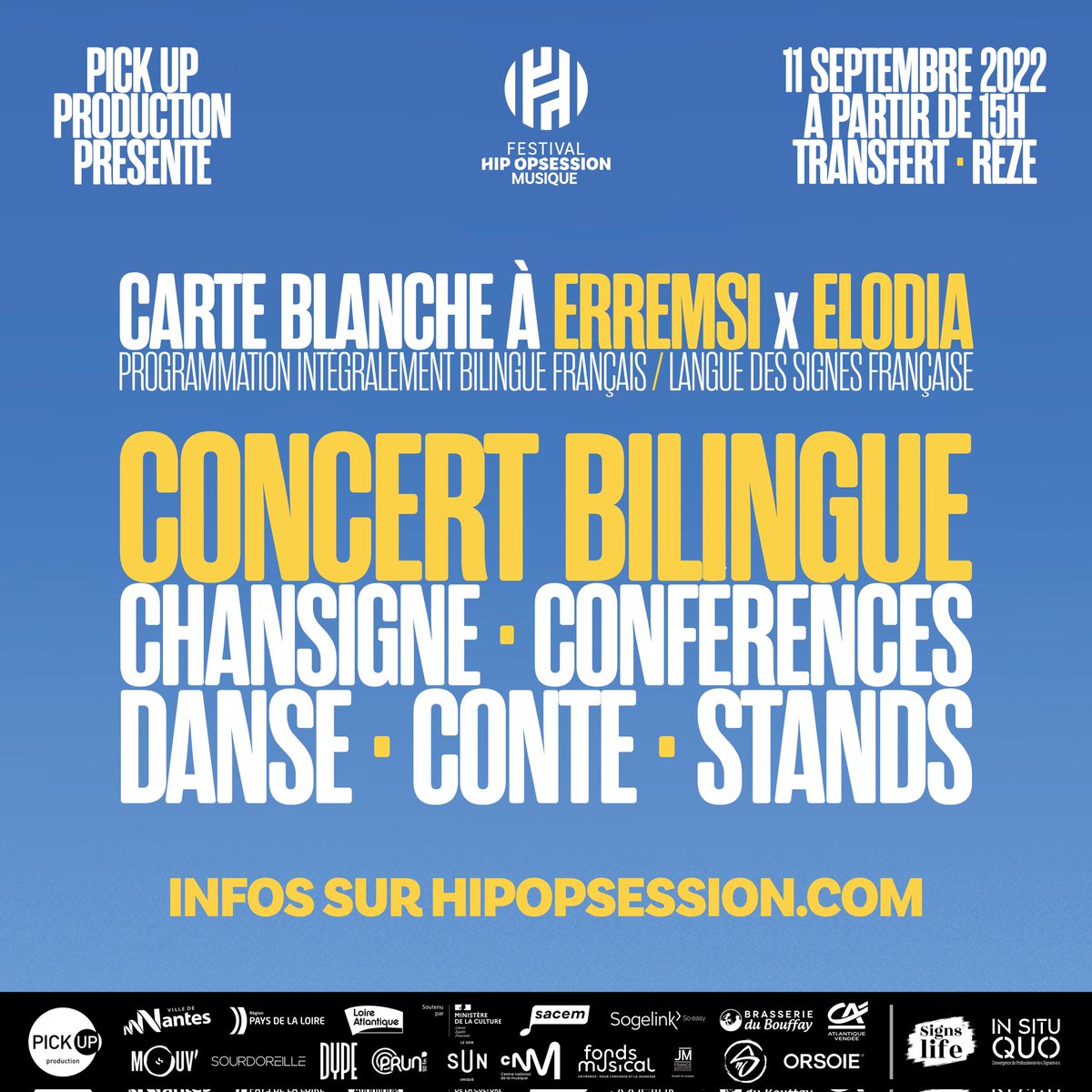 🔥 En concert dimanche 11.09.22 avec @Elodia_LSF lors du next <a href="/HIPOPSESSION/">HIP OPSESSION</a> à <a href="/TransfertCo/">TRANSFERT & CO</a>! 

<a href="/PickUpProd/">Pick Up Production</a> nous donne carte blanche afin de mettre en valeur la culture signante avec Signs'life et In Situ Quo!

facebook.com/Erremsi/ instagram.com/erremsi/
hipopsession.com