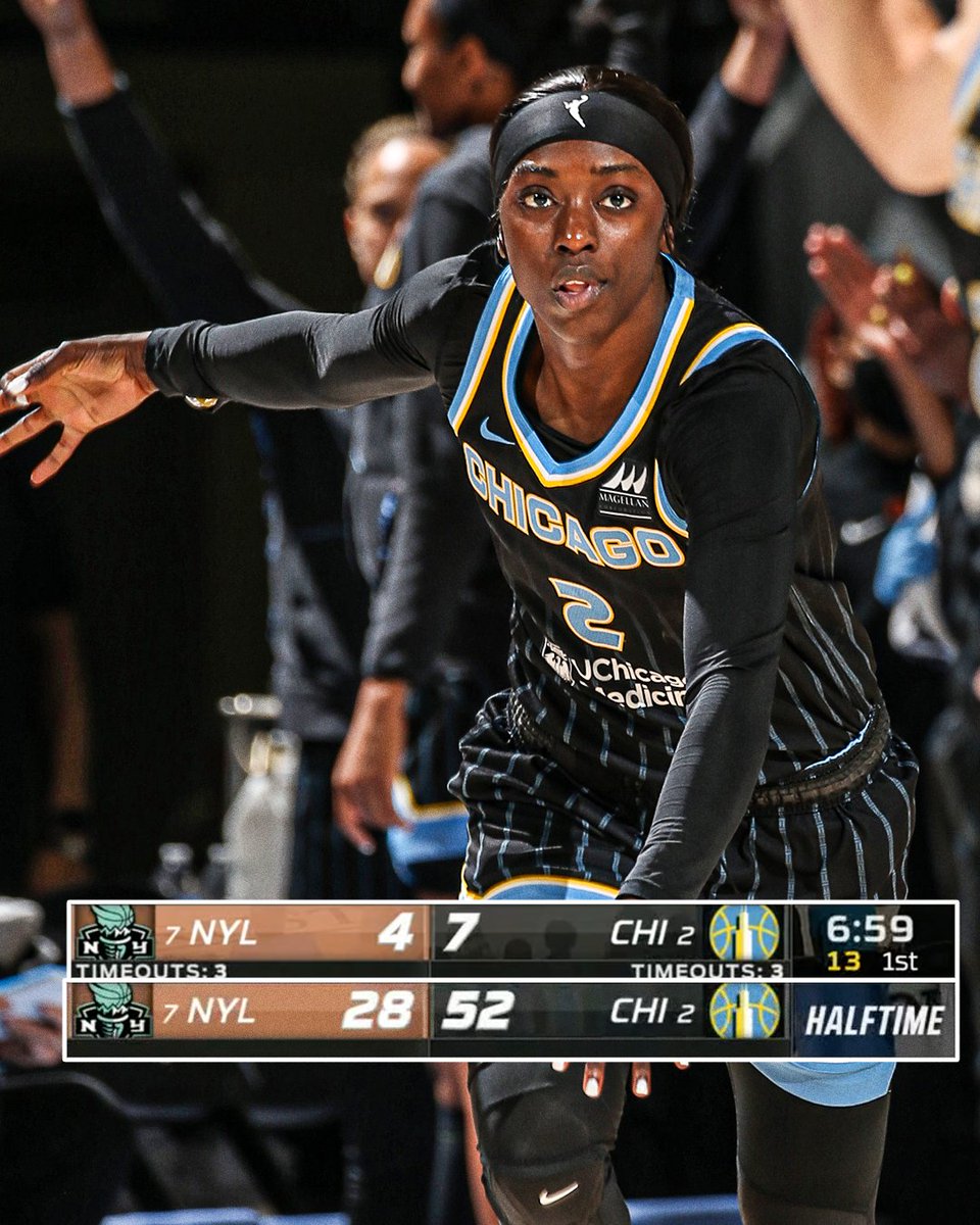 espn's tweet photo. Dominant first half from the @chicagosky 😳 #WNBAPlayoffs https://t.co/hG2wGGmIcM