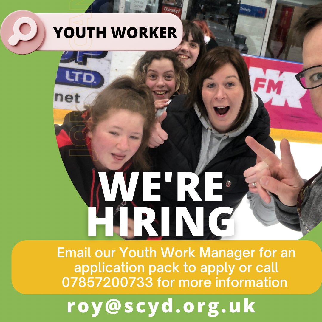 SCYD (@scydteam) on Twitter photo Weāre looking for a youth worker to join our amazing team.
Youāll be part of creating a fun thriving youth charity in Blairgowrie that gets to work with some amazing young people. Email roy@scyd.org.uk for an application pack.
<a href="/pkcyouthwork/">PKC Youth Work</a> <a href="/GannochyTrust/">The Gannochy Trust</a> <a href="/YoungScot/">Young Scot</a> Weāre looking for a youth worker to join our amazing team.
Youāll be part of creating a fun thriving youth charity in Blairgowrie that gets to work with some amazing young people. Email roy@scyd.org.uk for an application pack.
<a href="/pkcyouthwork/">PKC Youth Work</a> <a href="/GannochyTrust/">The Gannochy Trust</a> <a href="/YoungScot/">Young Scot</a>