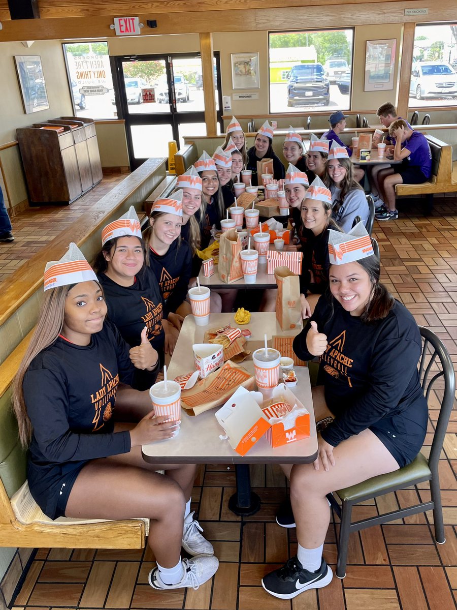 Grabbed lunch at <a href="/Whataburger/">Whataburger®</a> after the dub against Smithville. Headed to the Championship at 3 against Yoakum! #GonzalesNow #WeRise #TEMPO