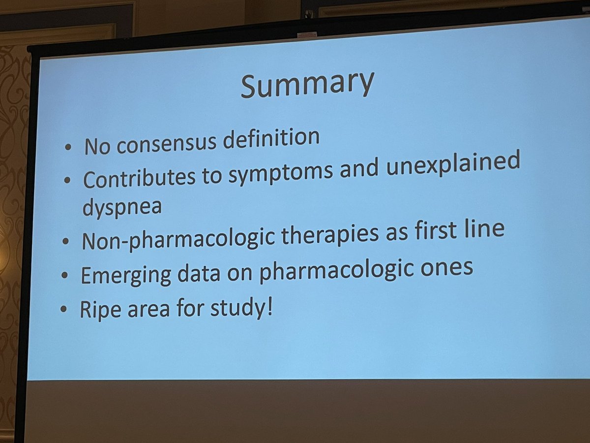 Of course there was a @RyanTedfordMD talk! Preload insufficiency - something to think about in our unexplained dyspnea patients. Not a lot of evidence but a great summary and presented in the inimitable RJT style! @MUSChealth #CharlestonHFpEFconference.