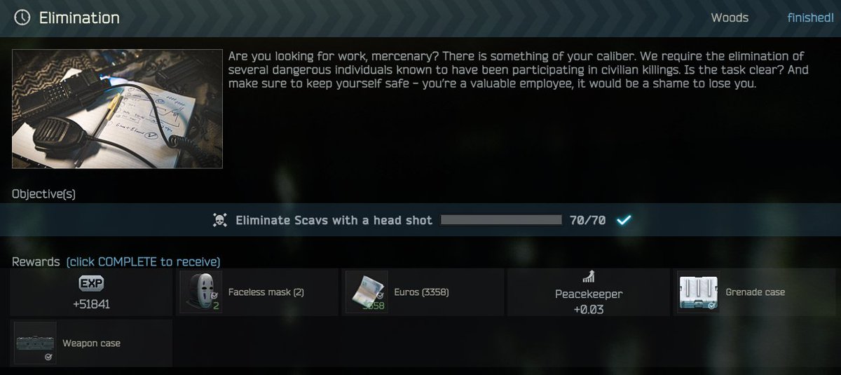MattKrayson's tweet photo. The weekly of all weeklies completed 🤘🤘over 6mil in rewards, I never really donthe daylies/weeklies but this was a fun grind 

@bstategames #EscapefromTarkov https://t.co/VBRV2gsaUf