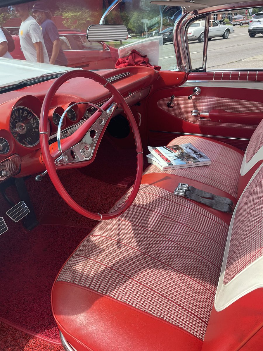 JGrzelewski's tweet image. Joe Waterman of Livonia brought his ‘60 Chevy Impala to the #WoodwardDreamCruise… as well as a Dolly Parton cutout. The Impala was Waterman’s wedding car. He and his wife will celebrate their 58th anniversary on Monday. The interior is all original, he tells me.