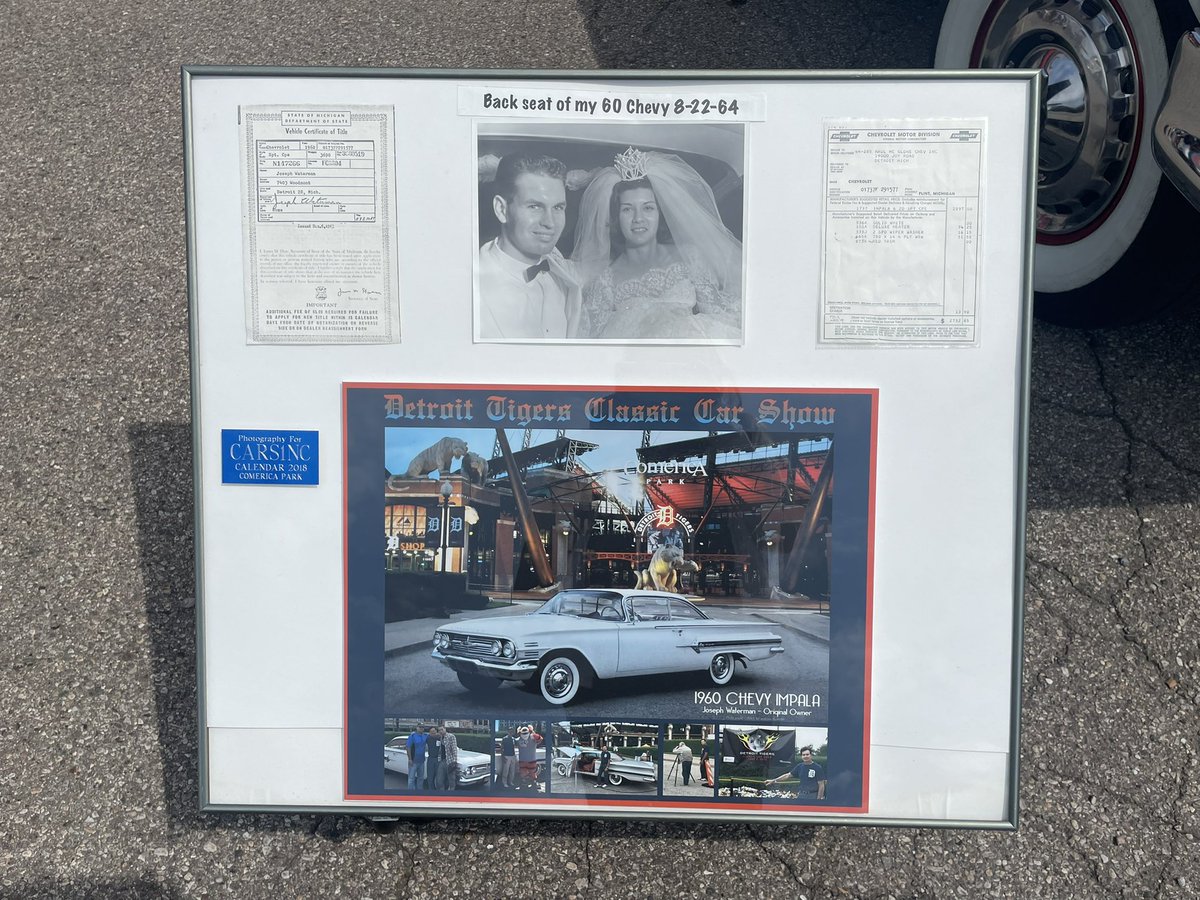 JGrzelewski's tweet image. Joe Waterman of Livonia brought his ‘60 Chevy Impala to the #WoodwardDreamCruise… as well as a Dolly Parton cutout. The Impala was Waterman’s wedding car. He and his wife will celebrate their 58th anniversary on Monday. The interior is all original, he tells me.