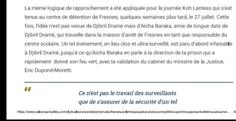 AmauryBucco's tweet photo. 🔴 Interrogé il y a quelques semaines par @Valeurs sur cet événement organisé dans sa prison, le directeur de Fresnes nous indiquait pourtant que l'événement avait été validé en amont par le cabinet du ministre de la Justice!
➡️ Article à relire ici:
https://t.co/kJ2sKn1t3U https://t.co/dTiYvZcieX