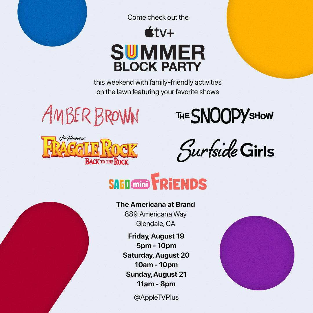 This weekend, dance your cares away with #FraggleRock and your other favorite @AppleTVPlus shows! See you there!