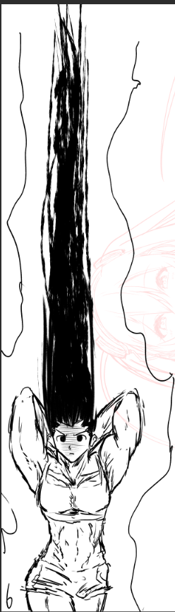 あたし線画wip!こっちは息抜きに描いたゴン! 