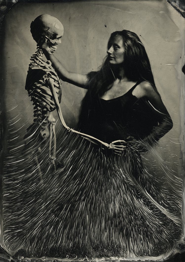 barefordphoto's tweet photo. Dance with Death and Rebirth 5x7” Tintype #wetplate #collodion #historicalprocess #1of1 #analogue #death #rebirth https://t.co/nqDwG9OmeJ