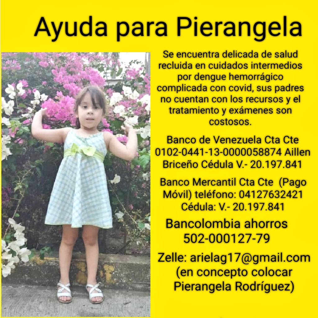 umarval's tweet photo. Seguimos buscando ayuda para Pierangela Rodríguez, cualquier aporte por pequeño que sea es de gran ayuda. 

Por favor amigos dar retweet 🙏

#UnaAyudaParaPiera #Venezuela #Colombia #donate #venezolanos #VenezolanosEnColombia #VenezolanosEnMiami #Miami #Bogota #ALERTA #URGENTE https://t.co/MQCcrZ3KGV