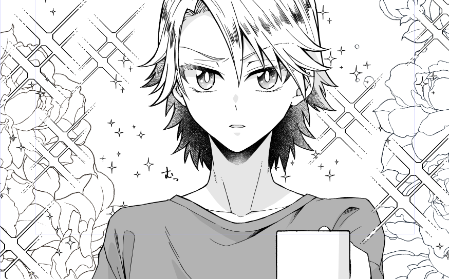 阿部ヤマペン仕上げ:2P/14P。
頑張って明日あげたいな～!
これは顔の良さを画力でない効果で補っているコマ
 #進捗ノート https://t.co/cEDHuoXNEU 