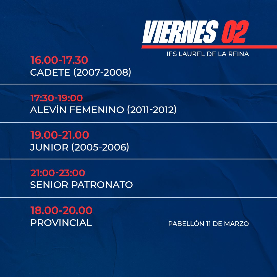 Jornadas de puertas abiertas CB La Zubia 2022/23.

Ya están disponibles los horarios de la primera semana. ¡Os esperamos!