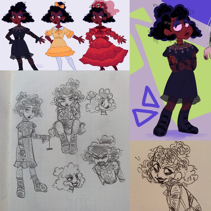 i'll never be able to settle on a design for lydia bc i'm torn between making her look 12-13 years or 15-16 😭 