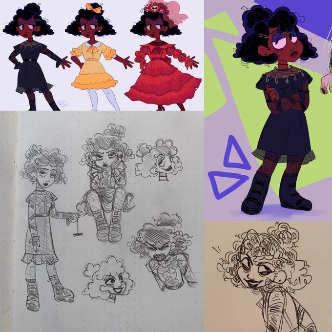 i'll never be able to settle on a design for lydia bc i'm torn between making her look 12-13 years or 15-16 😭 