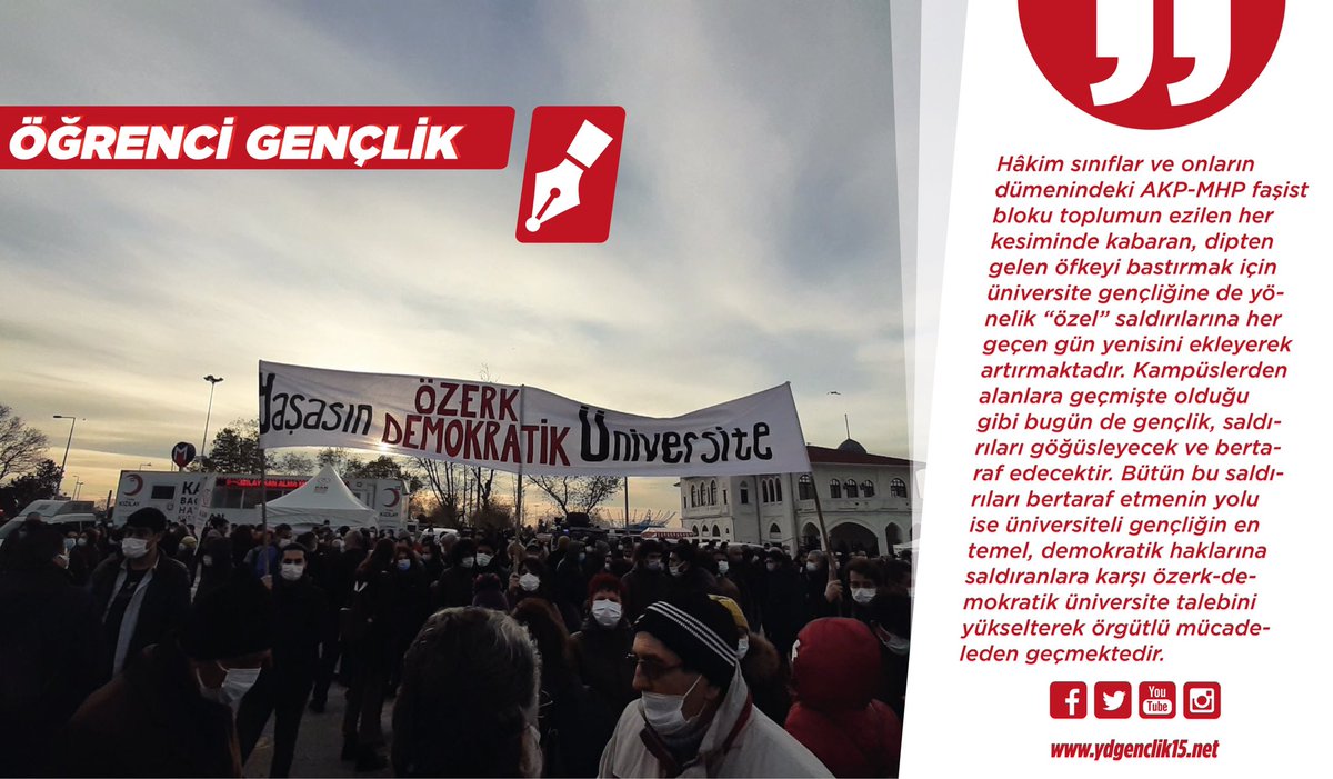 Kampüslerden Alanlara! Saldırılara Geçit Vermeyeceğiz!

ydgenclik15.net/kampuslerden-a…
