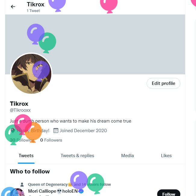 Tikrooxx's tweet photo. Today is my birthday but nobody knows 🥲,  I hope in the future people knows https://t.co/lDZY1kvmmO