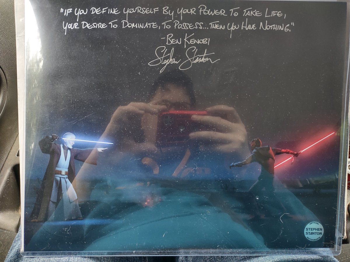 Deuces56's tweet photo. ✉️📞 today from the amazing @Stephen_Stanton so happy I won this in your giveaway I am going to get this framed ASAP #StarWars #oldben #Giveaway #maytheforcebewithyou #ObiWan #oldbenkenobi https://t.co/LxCHv5PBuS