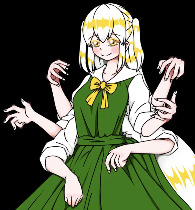 #ダークマターの子進化した蜘蛛ちゃんお手手がいっぱいあってえっちですねクモチ 