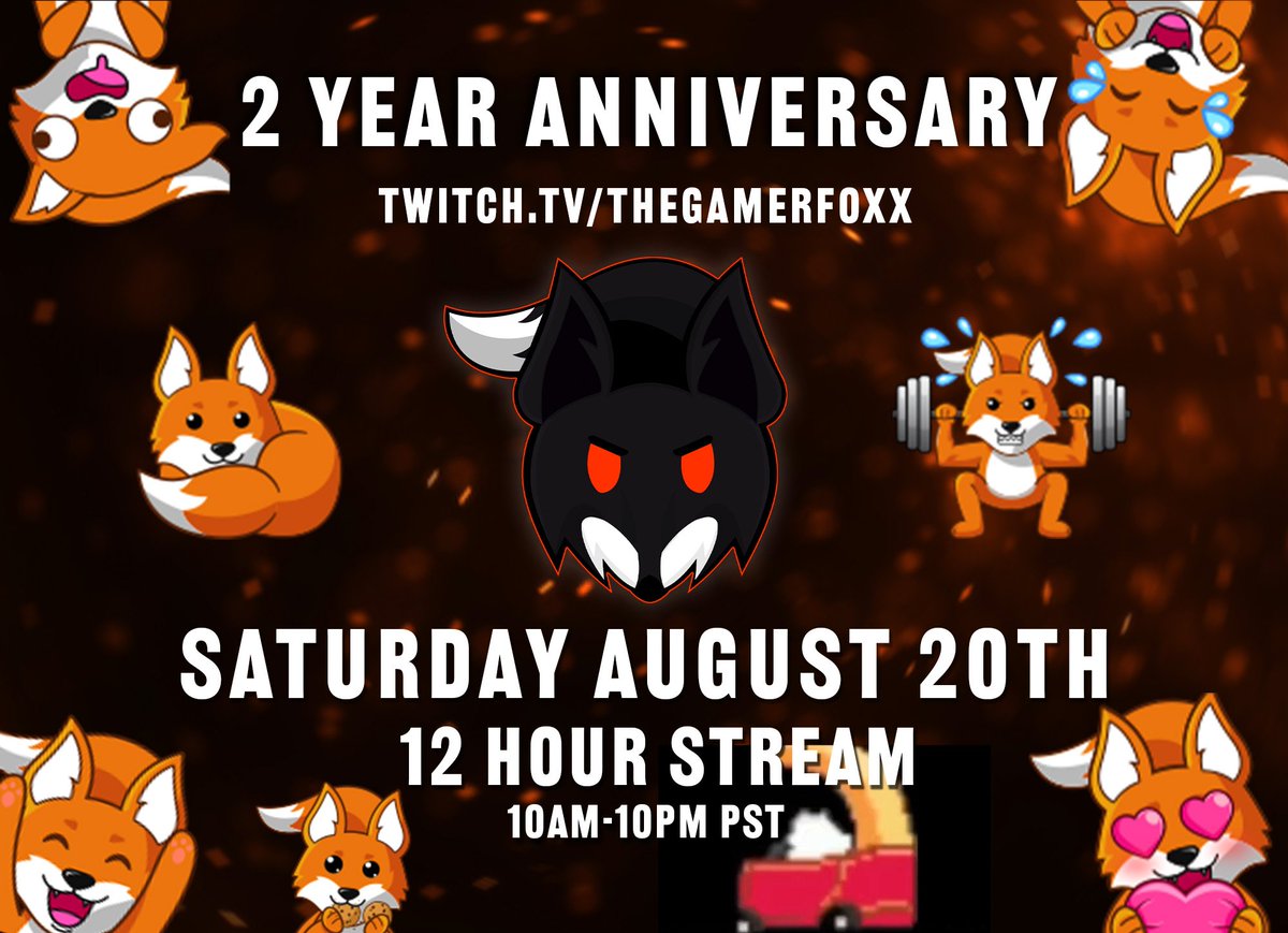TheGamerFoxx_'s tweet photo. 12 hour stream commencing now! Thanks for the support for the past two years 🥹♥️ https://t.co/Y047gyxsKl