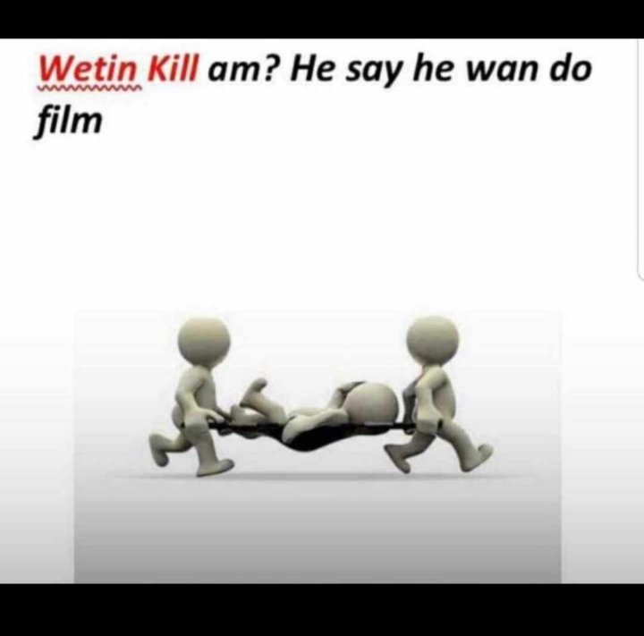 Khinglambert's tweet image. Filmmaking no be child's play o