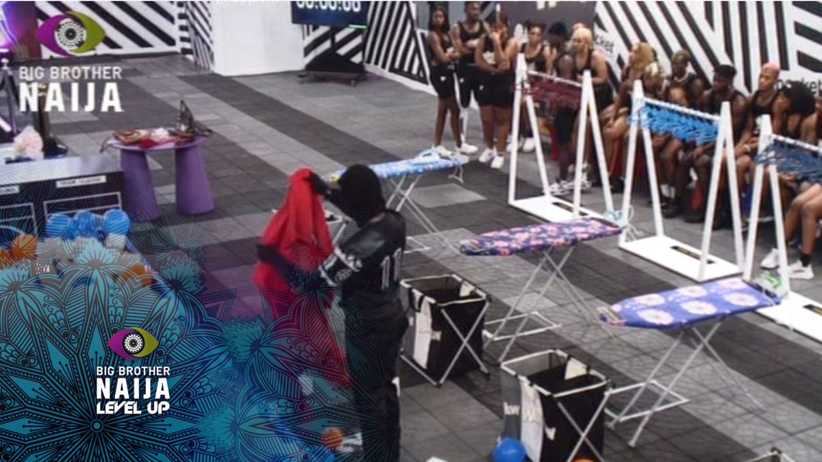 BBNaija's tweet photo. The buzzer has sounded and Biggie's Ninja is inspecting the team's laundry skills. Team Amazing nervously await their fate.

@wawnigeria
 
Visit https://t.co/6Bf132XzMv for more #BBNaija updates. https://t.co/pE7a91D3NK