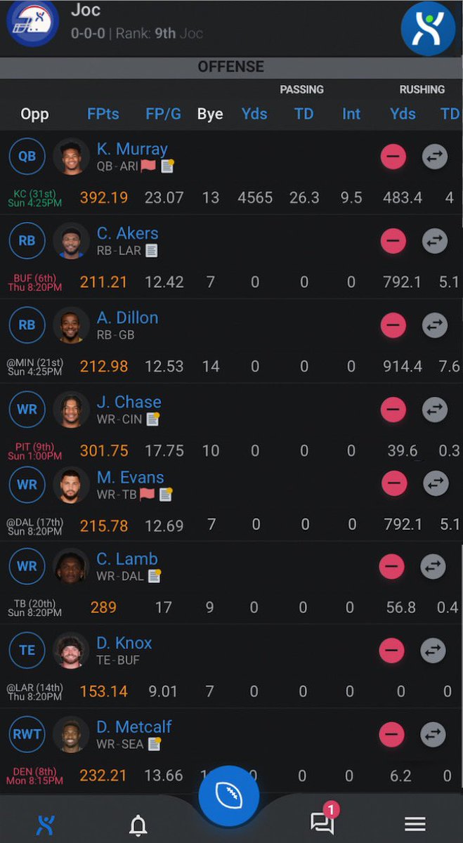 First time drafting on <a href="/Fantrax/">Fantrax</a> and it was amazing! Best mobile draft experience by far. What do you think of my team?

If you haven’t yet, you’ve gotta move your leagues over with the easy import. Plus, they have that ticket giveaway!