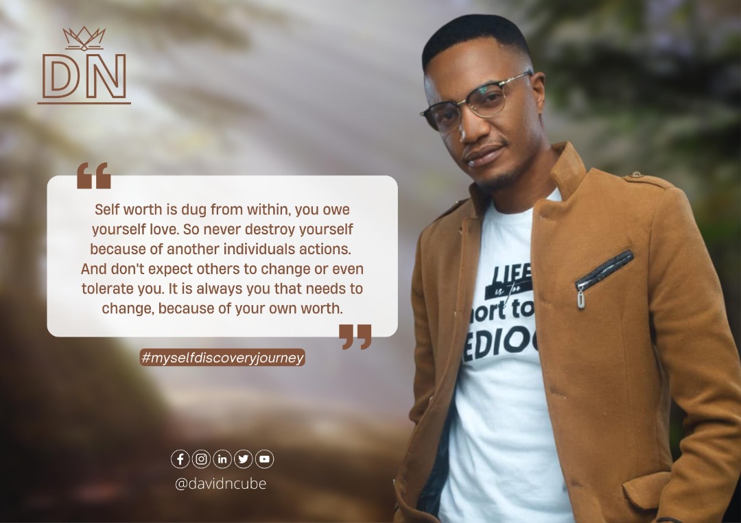 DavidNcubeSnr's tweet photo. MY SELF DISCOVERY JOURNEY

"Never destroy yourself because of another individuals actions."
#myselfdiscoveryjourney #selfworth https://t.co/r9zV7XUOKQ