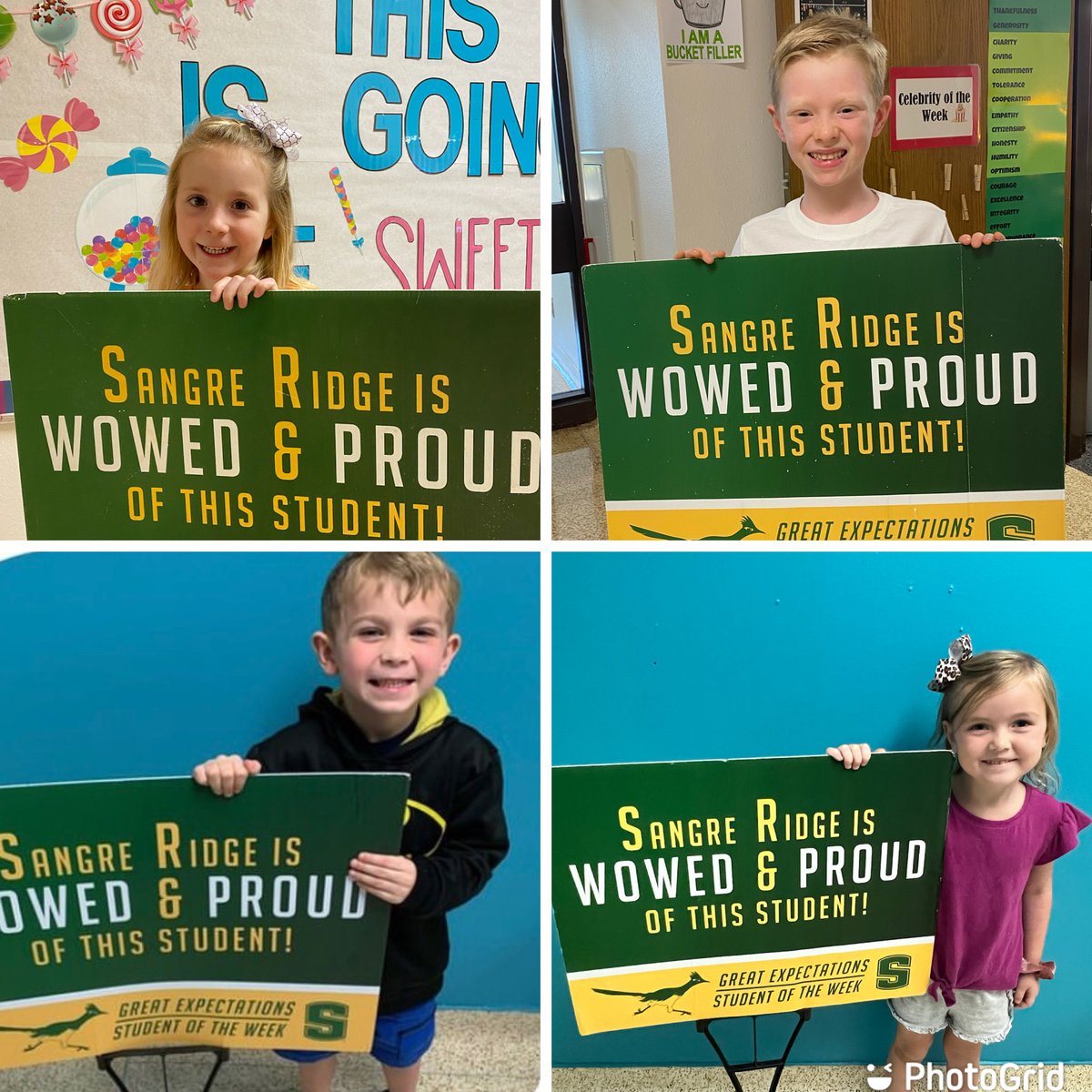 These First Grade friends show respect to their teachers and their peers! We are so proud of Haven, Henrik, Brantley, and Savannah!