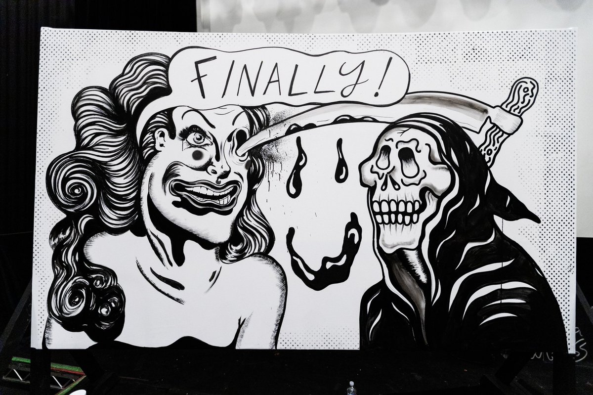 thesecretwalls's tweet photo. ⚔️ #SYLATour X VANCOUVER ⚔️   Crossed the border for this face off at the @Imperial_Van 🇨🇦 Two 🔥 battle artworks with the W going to @puppyteeth + #CeeBoots 🏆   The fun continues TONIGHT in Portland, OR ⚔️ TICKETS @ https://t.co/OePcEWeoP1 🎟 https://t.co/yRnNENZJ3F