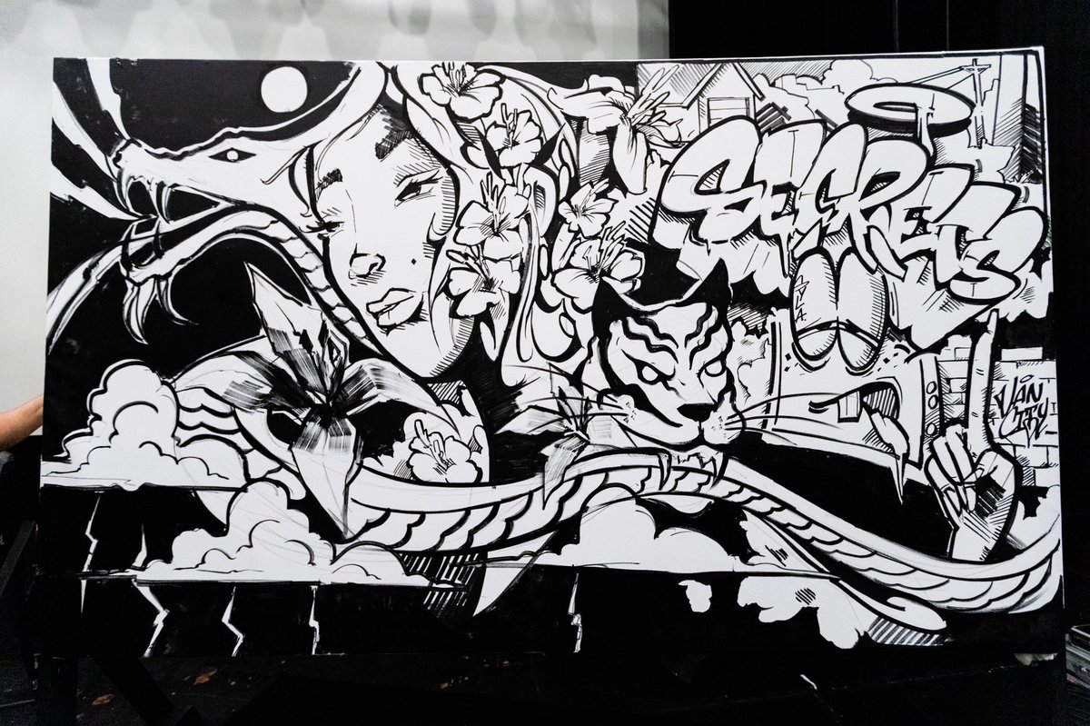 Secret Walls (@thesecretwalls) on Twitter photo ⚔️ #SYLATour X VANCOUVER ⚔️
Crossed the border for this face off at the <a href="/Imperial_Van/">ImperialVancouver</a> 🇨🇦 Two 🔥 battle artworks with the W going to <a href="/puppyteeth/">jaik olson</a> + #CeeBoots 🏆
The fun continues TONIGHT in Portland, OR ⚔️ TICKETS @ SECRETWALLS.WORLD 🎟 ⚔️ #SYLATour X VANCOUVER ⚔️
Crossed the border for this face off at the <a href="/Imperial_Van/">ImperialVancouver</a> 🇨🇦 Two 🔥 battle artworks with the W going to <a href="/puppyteeth/">jaik olson</a> + #CeeBoots 🏆
The fun continues TONIGHT in Portland, OR ⚔️ TICKETS @ SECRETWALLS.WORLD 🎟