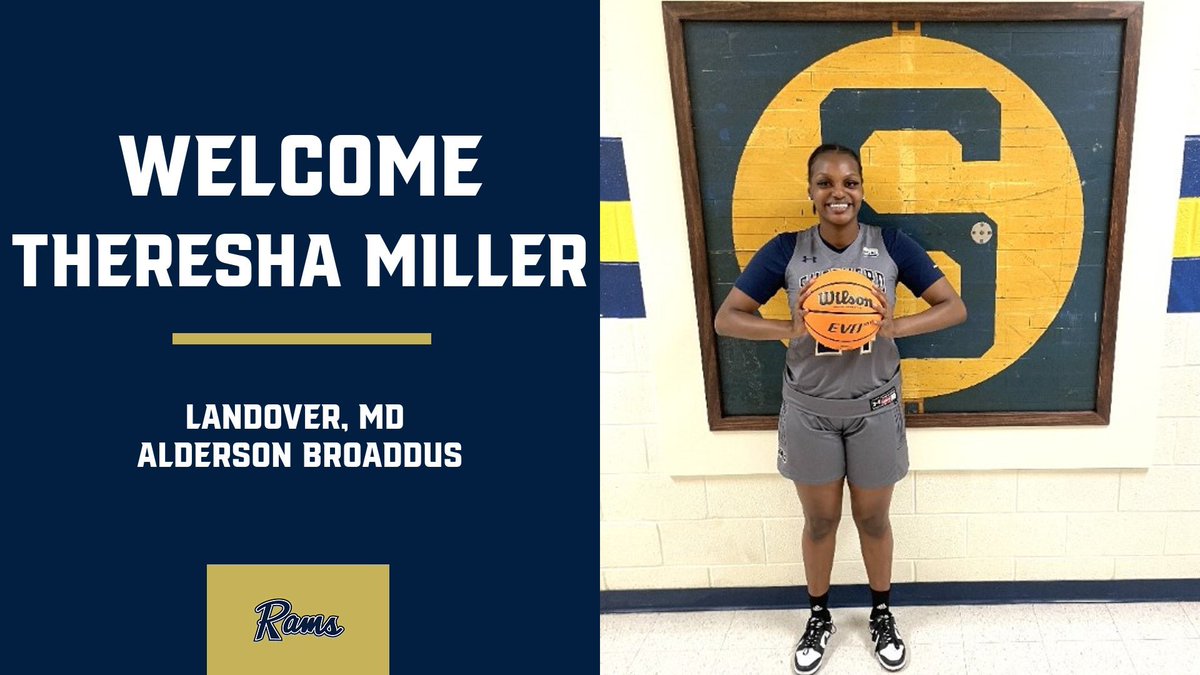 SURamsWHoops's tweet photo. 🚨 ROSTER UPDATE 🚨
Introducing our third member of our transfer class is Theresha Miller from Landover, MD. We are so excited for you to join us!
#RamPac https://t.co/GIKd9iFxlc