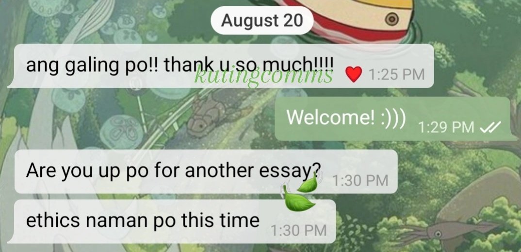 kutingcomms's tweet photo. Sharing my new client's feedback. π
Her first task with me is an essay about Rizal then asked for help agad right after. Thank you so much for trusting Kuting! From new client to returning client real quick.
#kutingcomms 64,65 https://t.co/zFsghJl9n6