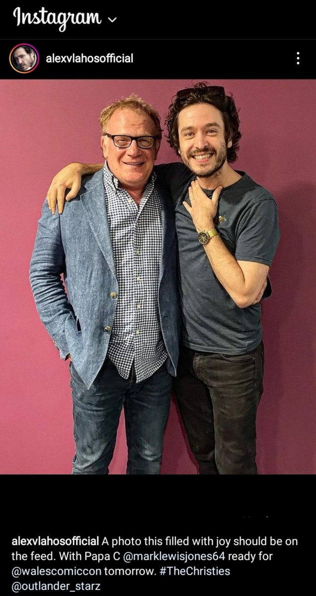 VersaillesFam's tweet photo. Allan and Papa C reunited 💖.

Alexander Vlahos (@vlavla) with Mark Lewis Jones (@marklewisjones) on his IG 

#Outlander #AllanChristie #PapaC https://t.co/rkFpiNMXyg