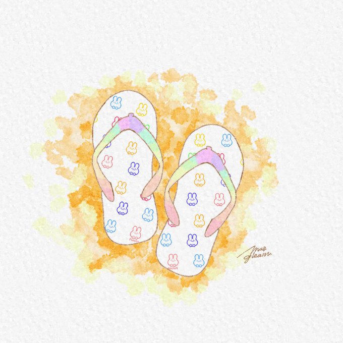 ビーチサンダルのtwitterイラスト検索結果