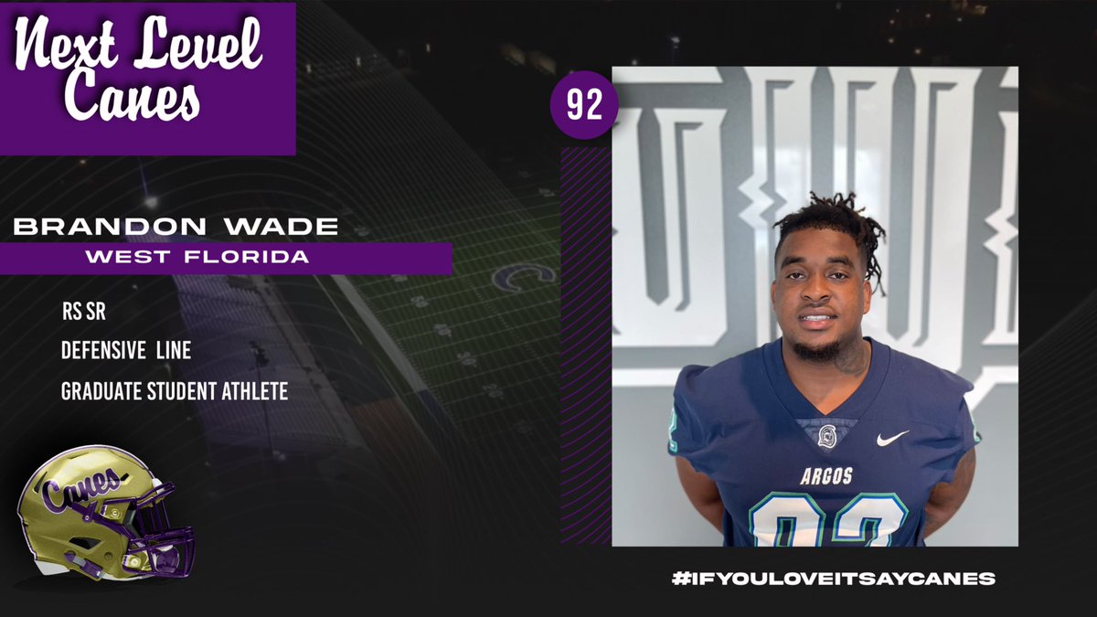 CHSHurricaneFB's tweet photo. #Canes alum @iamb_wade is leaving his legacy @UWFFootball as an Argonaut. We’re so proud of you, Brandon. Continue to do great things. #IfYouLoveItSayCanes #GreatToBeInTheVille #NextLevelCane https://t.co/HBD97DLKMh