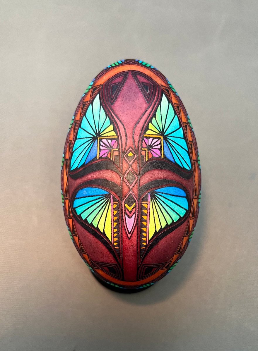 mmhusky's tweet photo. Excited to share this item from my #etsy shop: Batik goose egg - stained glass effect butterfly in blue. https://t.co/z8J1WEId2F https://t.co/qwbZmaKrK3