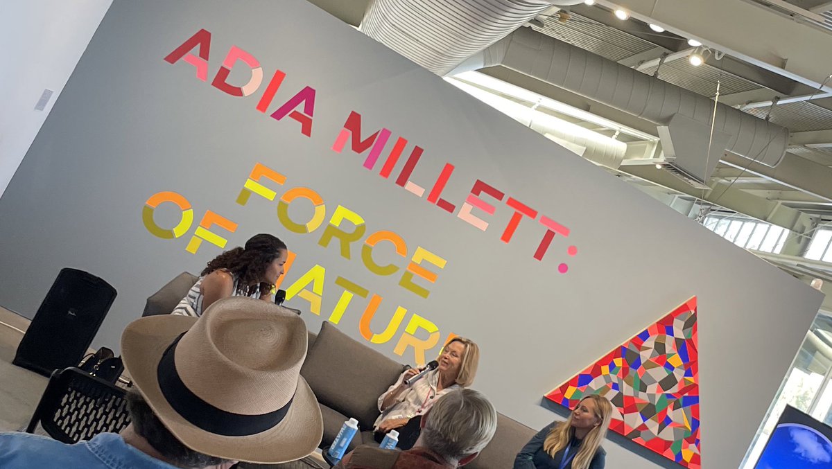 Q&A portion and advice from Adia Millett for @dirosaart moving forward: “Where are the women? Where are the women of color? …It will help everyone…” #womenartists #AdiaMillett 💜🙇🏻